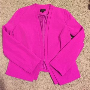 Hot pink blazer size 6 worn once like new